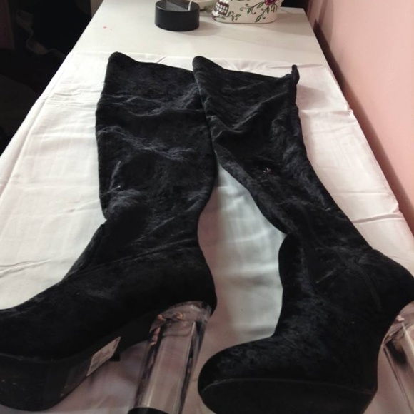 Saint Laurent Auteuil 105 velvet over-the-knee boots Saint  RUE 21 Velvet Over The Knee Boots ,…